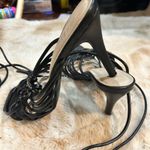 Rouge Black Strappy Heels Tie Up Stiletto Sandals‎ Party Shoes Size 10 Photo 1