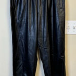 Avec Les Filles Faux Leather Joggers In Black Size Large Petite Photo 0
