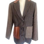 Steve Madden  Kelly Tweed Blazer in Peacoat Small New Womens Plaid Jacket Photo 5