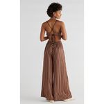 Free People  Adele Striped Wide Leg Satin Pants Photo 9