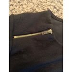Worthington Women's Black Gold Zippers on the shoulders pleated back top size 0X Photo 8
