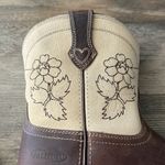 Palitutu Floral Western Boots Women’s US 7.5 Brown Beige Leather Cowboy Boots Photo 6