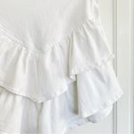 MOTHER Denim MOTHER • The Ruffle Mini Skirt white stretch denim Fairest Of Them All Photo 5