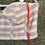 ZARA lilac gingham crop corset top medium NWT Photo 5