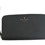 Kate Spade Saffiano Leather Black Zip Around Full Size Wallet Wristlet Carryall Photo 0