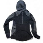 Lululemon Fleecy Keen Quilted Fleece Hooded Jacket Black Womens Size 4 FLAW** Photo 1