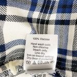 Madewell  Plaid Artiste Tunic Dress Blue & Cream Plaid Popover Shift Size XXS 2XS Photo 11