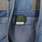 Vintage Grass Raggs Chambray Denim Overall Dress Jumper Small Made in USA Blue Photo 1