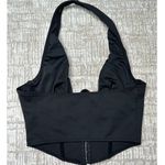 SheIn  Black Deep V Corset Top Photo 2