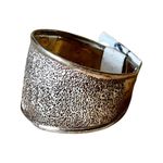 None Vintage Sterling Silver Ring, Silver Wide Band Ring, Textured Ring Size 7.5 Photo 1