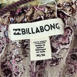 Billabong Women's Blouse Paisley 100% Rayon Boho Peasent Hippie Beqch Coastal M Photo 7