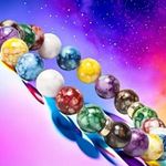 Stone Bracelet Yoga Balance Energy Beads Bracelet Volcanic Stone 14k Gold Plated Multiple Photo 3