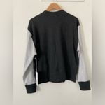 Johnny Was NWT  Calme Mock Neck Cozy Sweatshirt Size M Gray/ Black Photo 3