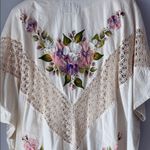 Vintage 2 Piece Ana Rosa Handpainted Floral Gauzy Maxi Dress Jacket Pink Size undefined Photo 4