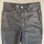 Banana Republic High Rise Skinny Coated Jean Womens Black Ankle Length Photo 2