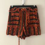 Farm Rio  Gemma Belted Shorts in Orange Geometric Print Size XS Viscose Photo 2
