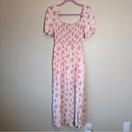 & Other Stories & Other Stories Pink Floral Linen Midi Dress Womens 4 Prairie Cottage Core Photo 1