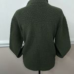 PINK - Victoria's Secret PINK Victoria’s Secret Dark Olive Green Sherpa 1/4 Zip Pullover Size X-Small Photo 1