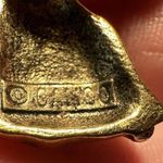 Angel Signed Camco Brooch Tack Pin Gold Tone Photo 5