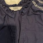 BB Dakota | NEW Fun with Tiers Navy Bohemian Shirt Dress Size S Blue Photo 3