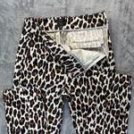 EUC J.Crew Remi Leopard Print High Rise Crop Pants Women's 00 Brown Photo 2
