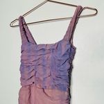 Nookie Blue Purple Ombre Corseted Sheer Overlay Bodycon Midi Dress Size Small Photo 2