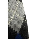 Vintage Casual Connection Lambswool Gray Blue Argyle Sweater Short Sleeve Size L Size L Photo 6