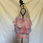 AQUA Smock Waist Peasant Womens Top Sz Small Ruffle One Shoulder Fairy Ethereal Photo 3