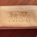 Coach Tan Zip Around Leather Wallet Photo 0