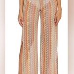 Becca Virtue Crochet Striped Pants Swim cover up, size medium, $88 Photo 1
