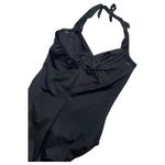 MiracleSuit VTG Swimsuit Womens 12 Black One Piece Halter Padded Retro 90s Y2K Photo 5