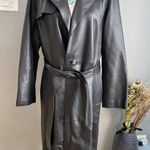 Ellen Tracy Black leather coat Size M Photo 1