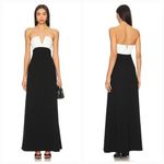 Lovers + Friends  Anais Strapless Gown in Black & White XS Photo 1