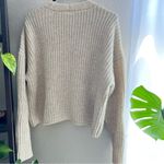 a.n.a  Cream Knit Cropped Cardigan Sweater Photo 4