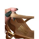 Salvatore Ferragamo Tan Leather Cork Wedges Size 10 Photo 5