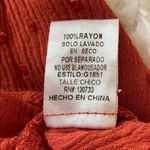 Umgee Swiss Dot Long Sleeve Flowy Sleeves Boxy Cut Size Small Burnt Orange Photo 7