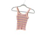 Billabong Womens Striped Ribbed Tank Top Peach Multi Photo 3