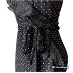 Black house white market black and white wrap ruffle polkadot dress size 10 Photo 4