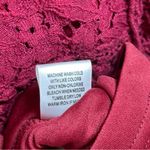 Dress Barn | Burgundy Lace Front 3/4 Length Sleeve Top | XL Photo 10