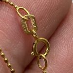 Charming 10K Gold Italian Chain Red Enamel Ladybug Charm Necklace Lucky Pendant Photo 4