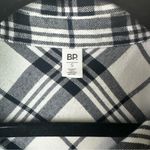 BP Cropped Black and White Plaid Button Down Flannel Shirt Photo 1
