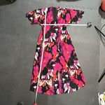 Trina Turk Women's Hana Dress Indigo Size 6 Floral Bright Black Pink Party Photo 11