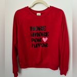 Maeve  Daniela Berkout More Amore Graphic Red Crewneck Sweatshirt XS Photo 4