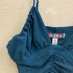 Urban Outfitters  V-neck Blue Spaghetti Strap Ribbed Crop Top XS 740 Photo 1