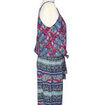 Tommy Bahama  Blouson Jumpsuit L $148 Wide Leg Stretch Tropical Beachy Pockets‎ Photo 6