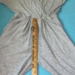 DREAMS pleated wrap style pull on jumpsuit heather gray dolman sleeves size S Photo 9