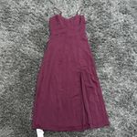 Abercrombie & Fitch Camille Midi Dress in Dark Purple, Size M Photo 1