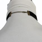 Frida Kahlo Velvet Choker Bronze Cameo Necklace Black Photo 3