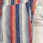 Keren Hart Striped Wide Leg Drawstring Waist Wide Leg Cropped Pants Size Medium Photo 2