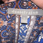 Daniel Rainn  blue Scandinavian split neck artsy PS peasant blouse Photo 2